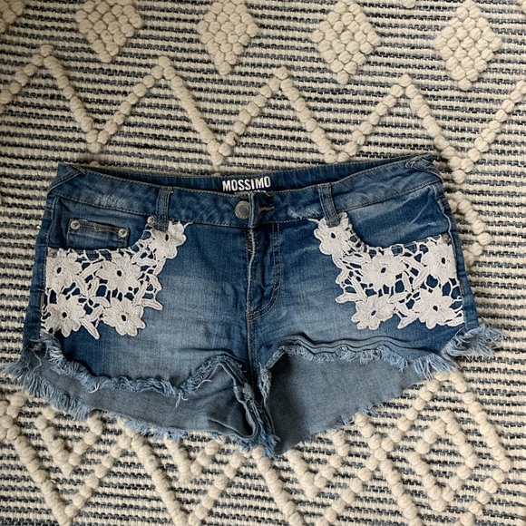 Mossimo Supply Co. Pants - Lace design Jean shorts